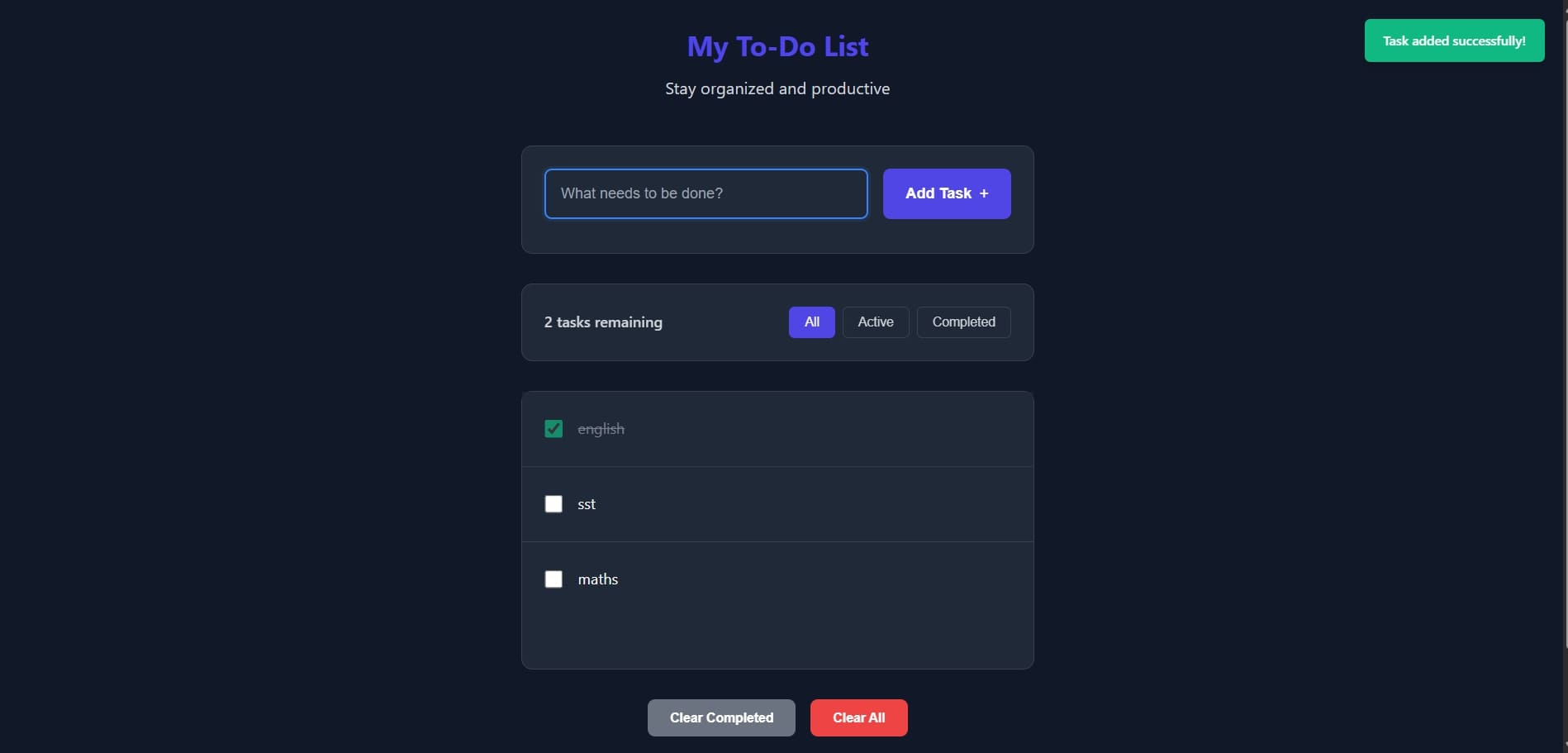 Todo Web App